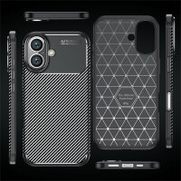 SPARSET Carbon Hülle + 2x 9H Panzerfolie für iPhone 16, Schutz Outdoor Case Cover