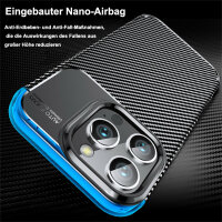 SPARSET Carbon Hülle + 2x 9H Panzerfolie für iPhone 16 Pro Max, Schutz Outdoor Case Cover