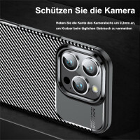 SPARSET Carbon Hülle + 2x 9H Panzerfolie für Apple iPhone 16 Pro