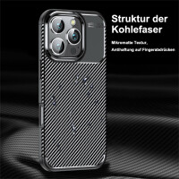 SPARSET Carbon Hülle + 2x 9H Panzerfolie für Apple iPhone 16 Pro