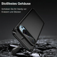 SPARSET Carbon Hülle + 2x 9H Panzerfolie für Google Pixel 9 / 9 Pro, Schutz Outdoor Case Cover