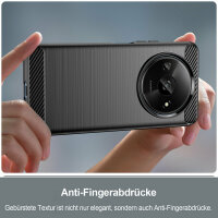 SPARSET Carbon Hülle + 2x 9H Panzerfolie für Xiaomi Redmi A3, Schutz Outdoor Case Cover