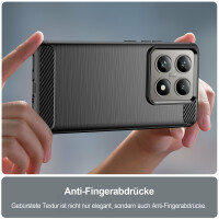 SPARSET Carbon Hülle + 2x 9H Panzerfolie für Xiaomi 14T Pro, Schutz Outdoor Case Cover