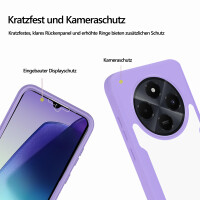 360° Grad Hülle Xiaomi Redmi 14C Rundum vollschutz Integriertem Displayschutz in Lila