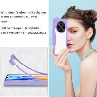 360° Grad Hülle Xiaomi Redmi 14C Rundum vollschutz Integriertem Displayschutz in Lila