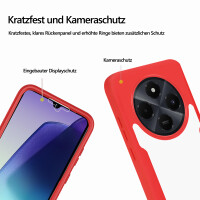 360° Grad Hülle Xiaomi Redmi 14C Rundum vollschutz Integriertem Displayschutz in Rot