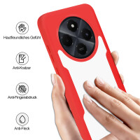 360° Grad Hülle Xiaomi Redmi 14C Rundum vollschutz Integriertem Displayschutz in Rot