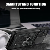 Outdoor Panzer Hülle für Samsung Galaxy A16 mit Kameraschutz Ringhalter Bumper in Schwarz