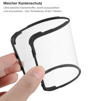360° Hülle für Samsung A16, 360 Grad Handyhülle mit Integriertem Displayschutz in Schwarz