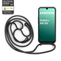 Handykette für Samsung Hanyhülle mit Band Hülle mit Kodel Smartphone Halskette Galaxy A16 in Schwarz