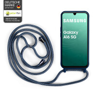 Handykette für Samsung Hanyhülle mit Band Hülle mit Kodel Smartphone Halskette Galaxy A16 in Blau