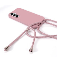 Handykette für Samsung Hanyhülle mit Band Hülle mit Kodel Smartphone Halskette Galaxy A16 in Rosa
