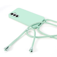 Handykette für Samsung Hanyhülle mit Band Hülle mit Kodel Smartphone Halskette Galaxy A16 in Mintgrün
