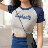 Handykette für Samsung Hanyhülle mit Band Hülle mit Kodel Smartphone Halskette Galaxy S24 FE in Schwarz