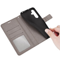 Handy Tasche für Samsung Galaxy A05s Hülle Handyhülle Klapphülle Wallet Case in Grau