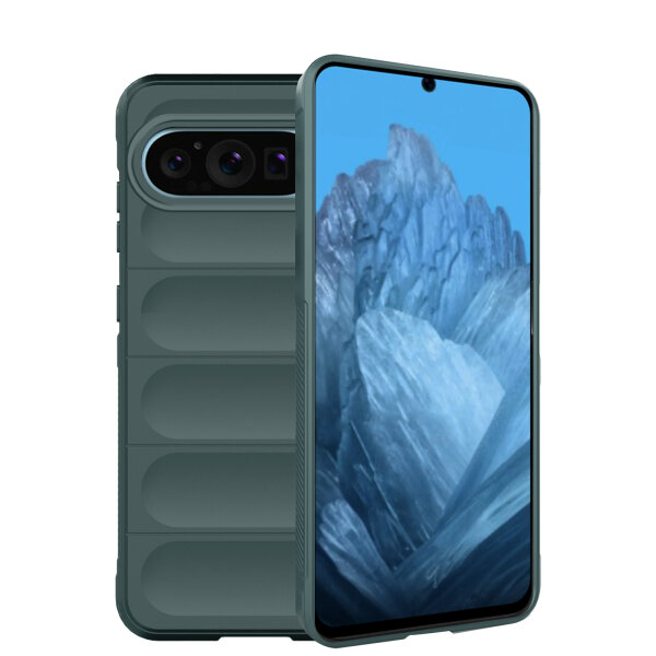 Hülle für Google Pixel 9 / 9 Pro Handyhülle Handy Tasche Back Cover Bumper TPU Case in Grün
