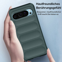 Hülle für Google Pixel 9 / 9 Pro Handyhülle Handy Tasche Back Cover Bumper TPU Case in Grün