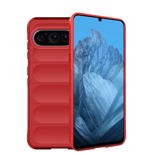 Hülle für Google Pixel 9 / 9 Pro Handyhülle Handy Tasche Back Cover Bumper TPU Case in Rot