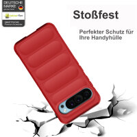 Hülle für Google Pixel 9 / 9 Pro Handyhülle Handy Tasche Back Cover Bumper TPU Case in Rot