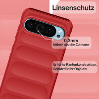 Hülle für Google Pixel 9 / 9 Pro Handyhülle Handy Tasche Back Cover Bumper TPU Case in Rot