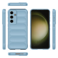 Hülle für Samsung Galaxy S24 FE Handyhülle Outdoor Case Cover Bumper in Hellblau