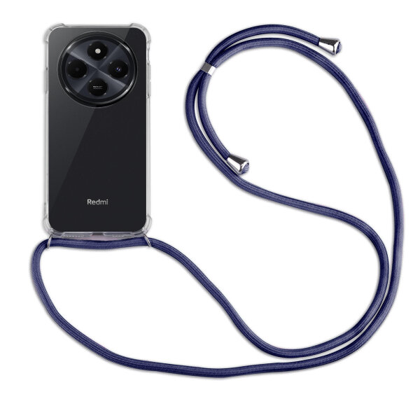 Handykett für Xiaomi Redmi 14C / Poco C75 Hülle mit Kordel Handyhülle mit Band in Blau