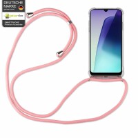 Handykett für Xiaomi Redmi 14C / Poco C75 Hülle mit Kordel Handyhülle mit Band in Rosa