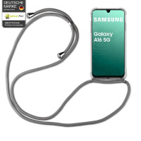 Handykette für Samsung Galaxy A16 Handyhülle mit Band Hülle in Grau
