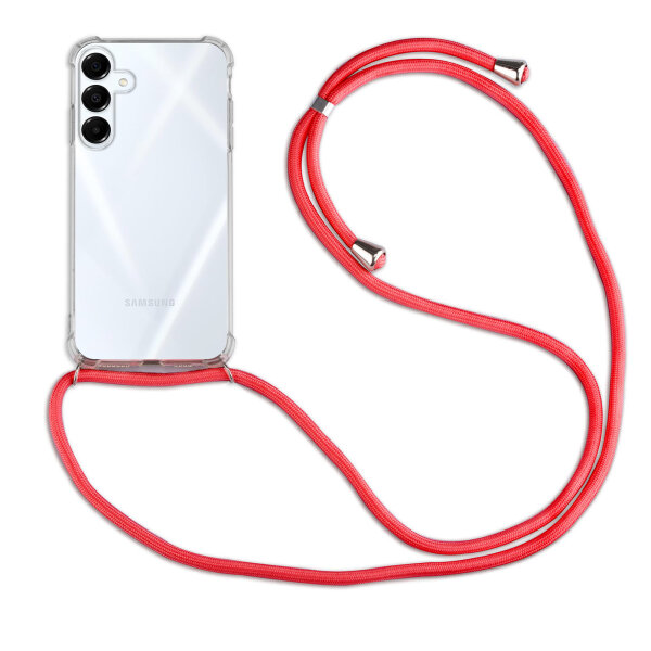 Handykette für Samsung Galaxy A16 Handyhülle mit Band Hülle in Rot