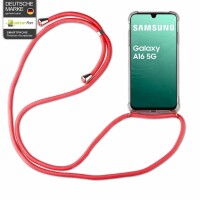Handykette für Samsung Galaxy A16 Handyhülle mit Band Hülle in Rot