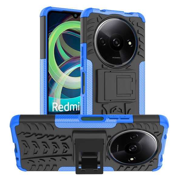 Hülle für Xiaomi Redmi A3 Handyhülle Handy Tasche Case Cover Schale TPU Bumper in Blau