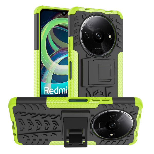 Hülle für Xiaomi Redmi A3 Handyhülle Handy Tasche Case Cover Schale TPU Bumper in Grün