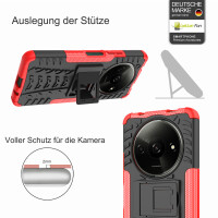 Hülle für Xiaomi Redmi A3 Handyhülle Handy Tasche Case Cover Schale TPU Bumper in Rot