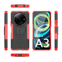 Hülle für Xiaomi Redmi A3 Handyhülle Handy Tasche Case Cover Schale TPU Bumper in Rot