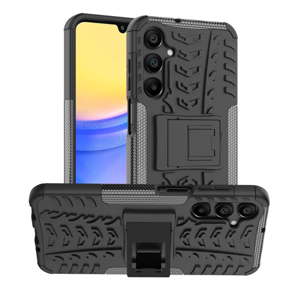 Outdoor Hülle für Samsung Galaxy A16 Handyhülle Handy Tasche Bumper TPU Silikon in Schwarz