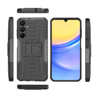 Outdoor Hülle für Samsung Galaxy A16 Handyhülle Handy Tasche Bumper TPU Silikon in Schwarz