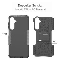 Outdoor Hülle für Samsung Galaxy A16 Handyhülle Handy Tasche Bumper TPU Silikon in Schwarz
