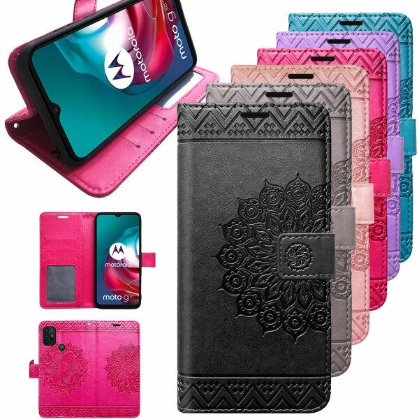 Schutz Hülle Motorola Moto G10 / G20 / G30 Handy Tasche Wallet Case Handyhülle