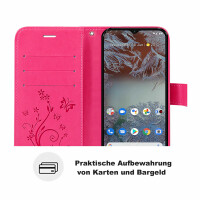 Schutz Hülle Nokia G20 / G10 Handyhülle Handy Tasche Flip Case Klapptasche Blume