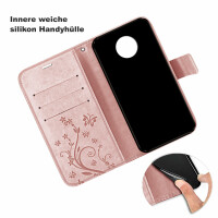 Schutz Hülle Nokia G20 / G10 Handyhülle Handy Tasche Flip Case Klapptasche Blume