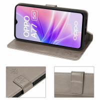 Hülle Oppo A77 5G, Handy Tasche Handyhülle Schutzhülle Wallet Case Klapphülle