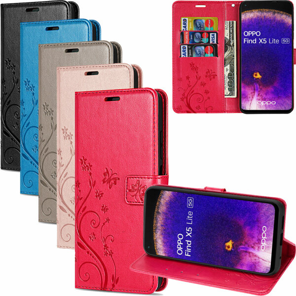 Oppo Find X5 Lite - Hülle Handyhülle Handy Tasche Flip Case Cover Buchhülle Etui
