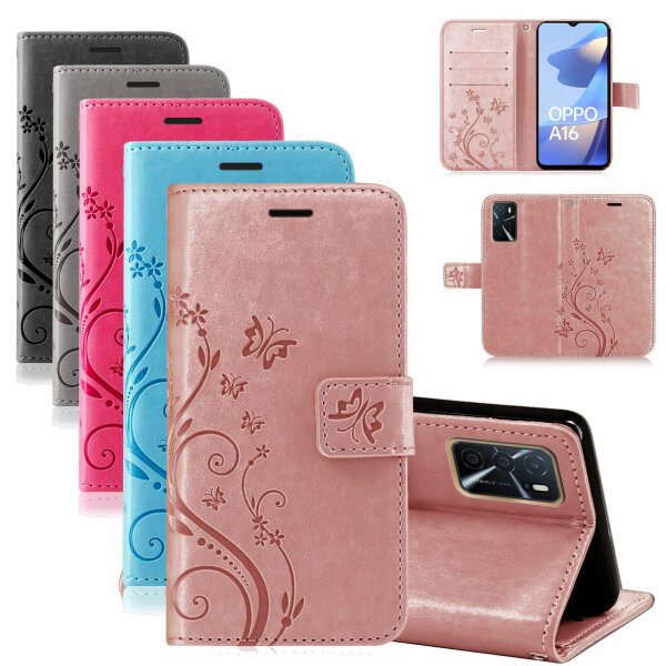 Oppo A16 / A16s, Handy Tasche Hülle Flip Case Cover Handyhülle Buchhülle Etui BF