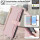 Handykette Samsung Hülle mit Band Handyhülle Kartenfächer PU Leder Umhängetasche Galaxy S25+ in Rosa