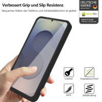360° Grad Hülle für Samsung Galaxy S25 Ultra mit Integriertem Displayschutz Schwarz