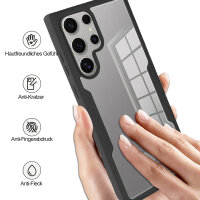 360° Grad Hülle für Samsung Galaxy S25 Ultra mit Integriertem Displayschutz Schwarz