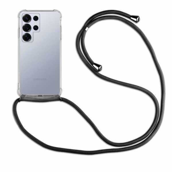 Handykette für Samsung S25 Ultra Handyhülle mit Band Hülle Galaxy S25 Ultra in Schwarz