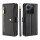 Handykette Xiaomi Redmi Note 14 4G Hülle mit Band Handyhülle Kartenfächer PU Leder Umhängetasche in Schwarz