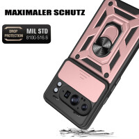 Outdoor Panzer Hülle für Google Pixel 9 Pro XL Handyhülle mit Kameraschutz Case in Rosegold