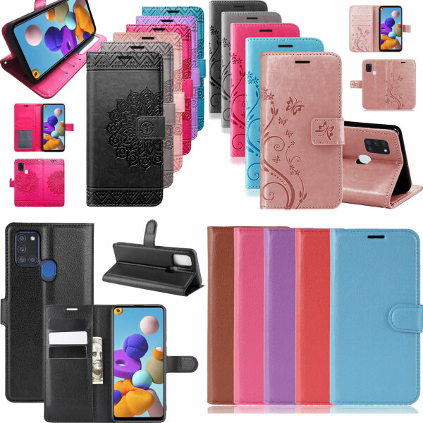 Handy Tasche für Samsung Galaxy A21s Hülle Case TPU Schutz Schale Etui Buchhülle